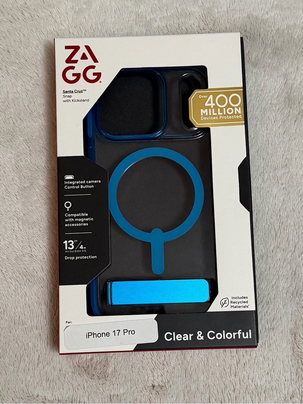 ZAGG Santa Cruz Snap with Kickstand MagSafe-Compatible Case for iPhone 17 Pro